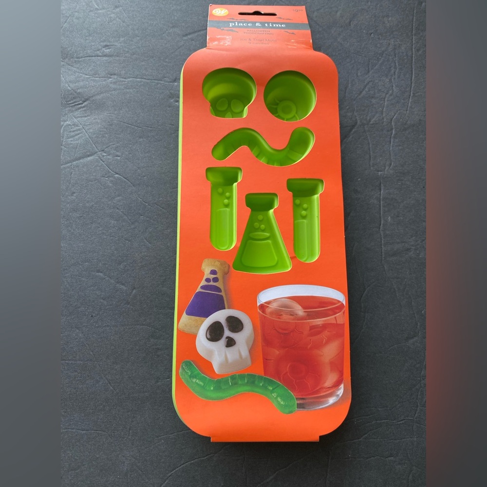 Wilton place & time Joann Halloween ice and treat mold science lab Frankenstein